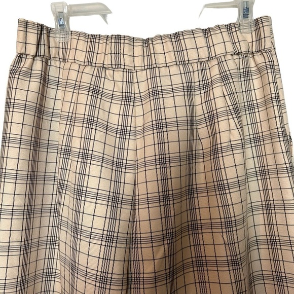 Stradivarius High Rise Wide Leg Plaid Pants Trousers Sz. US 12 - Picture 10 of 15